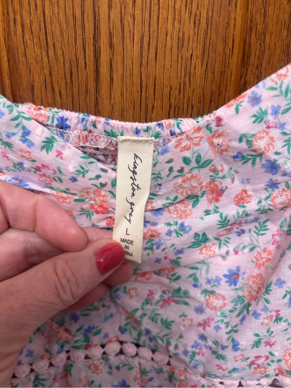 Kingston Grey Pink Floral Midi Dress with Puff Sleeves. Sz L. NWT - Picture 5 of 12